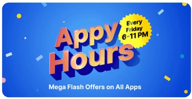 Paytm Appy Hours Sale 6PM 11PM Every Friday Till 31st Oct